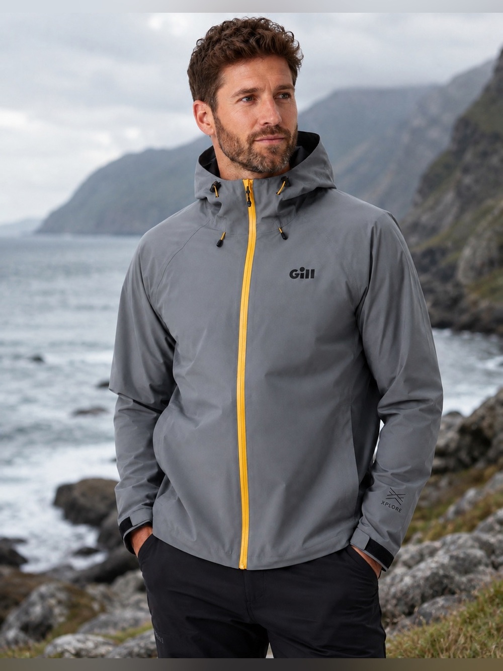 Gill Voyager Waterproof Jacket Men’s L Ash Gray NWT